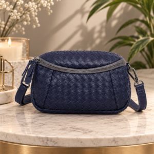 Woven Leather Crossbody Bag